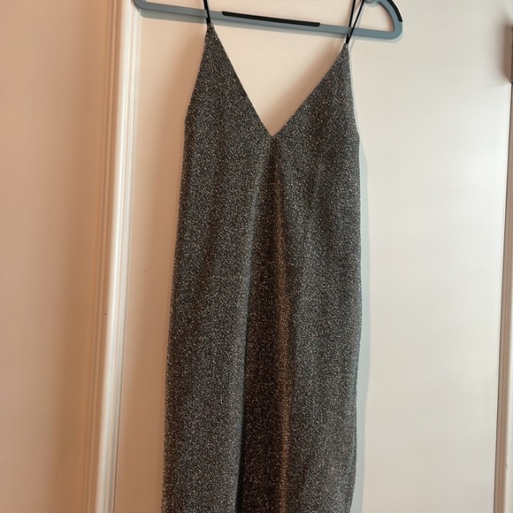 White Eyelash Dress in Silver- Size Small - Picture 2 of 4